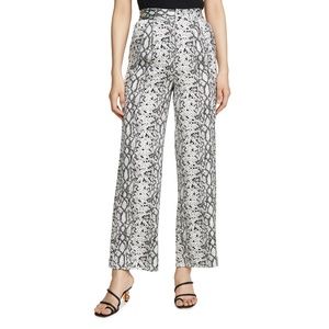 Good American Snake Satin Wide Leg Pants S